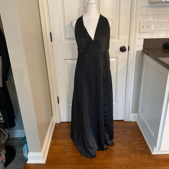 New! Free People dance til dawn Halter Maxi Dress nwot black 33461 - Picture 3 of 15